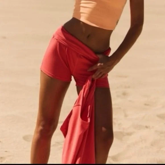 FREE PEOPLE MOVEMENT:”Hot Shot Micro Set”Electric Sunset Shorts/Tank Top NWT - Picture 3 of 8